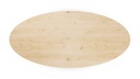 Table Forme ovale classique en chêne massif pieds X plat 4