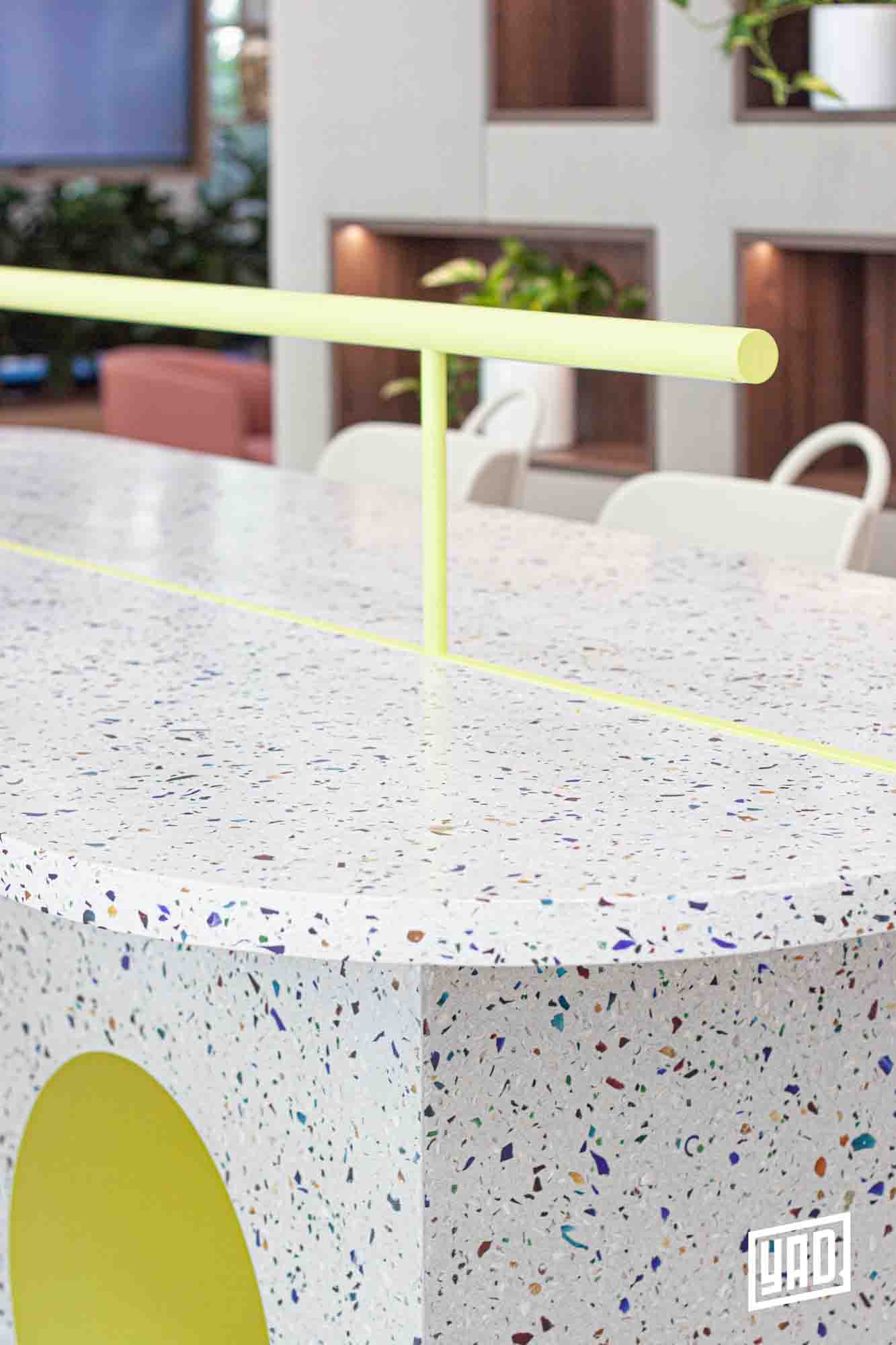 Zoom terrazzo table haute FOR ME LAB x YAD SPACE