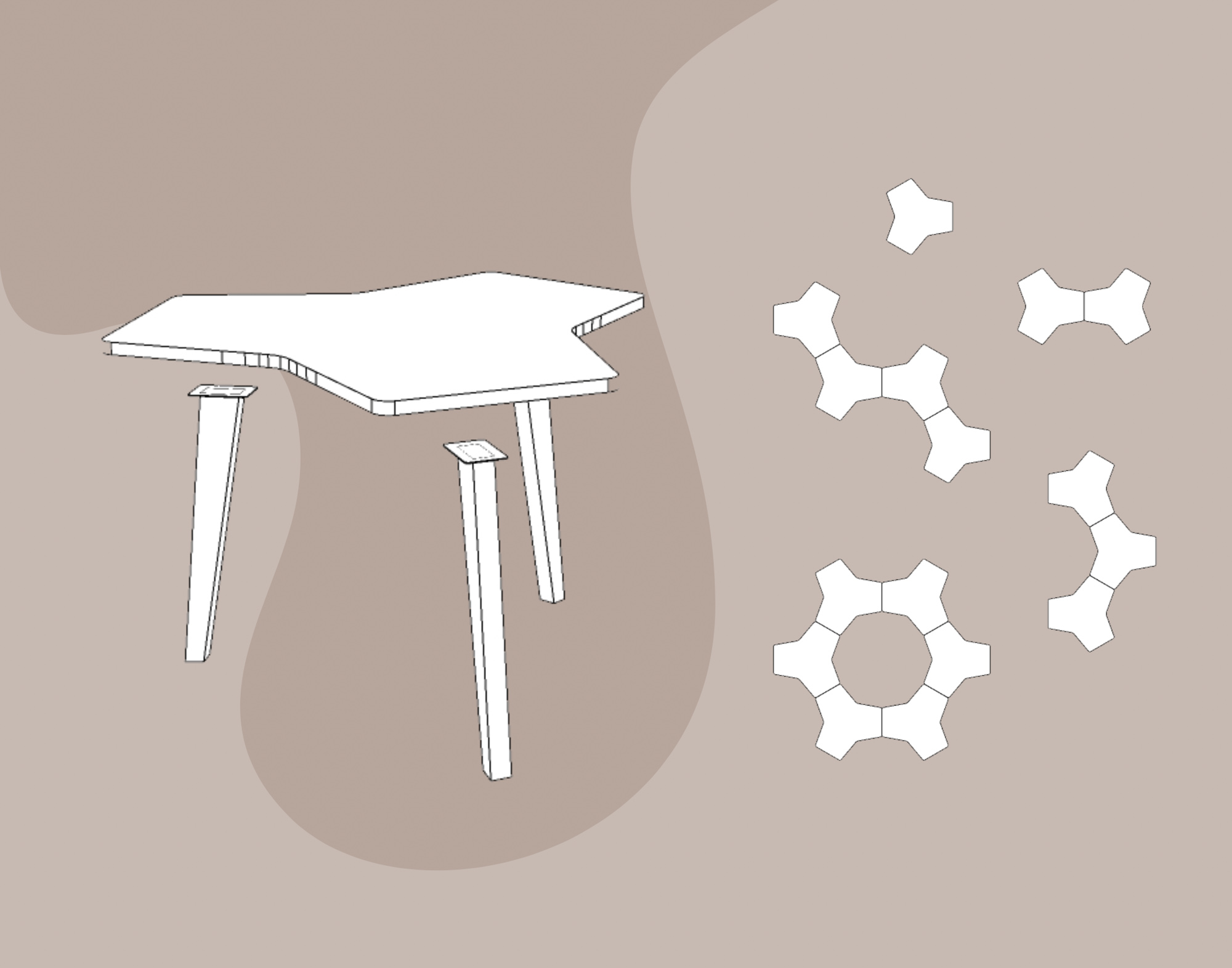 Configurations et assemblage des tables Api Trio