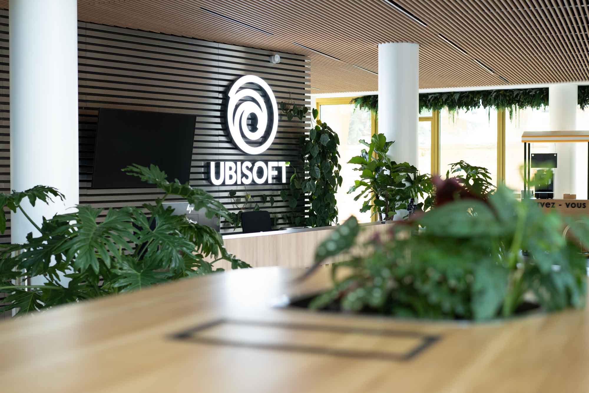 Espace accueil au siège social de Ubisoft