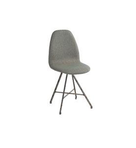 Chaise Square Pieds Metal Salle A Manger Tissu Assise Design