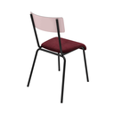 Chaise Suzie Assise Velours Bordeaux Dossier Formica Couleur 1 2