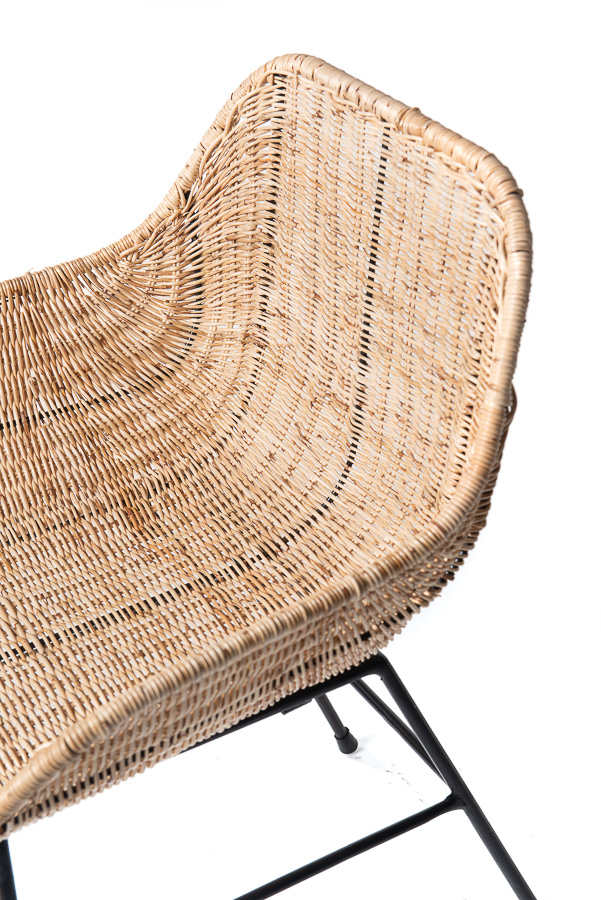 Fauteuil Gavella Natural Métal Rotin 2