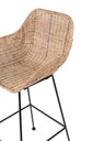 Fauteuil De Bar Gavella Natural Métal Rotin 2