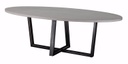 Table Lavezzi béton ovale pieds W 2