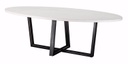 Table Lavezzi béton ovale pieds W 3