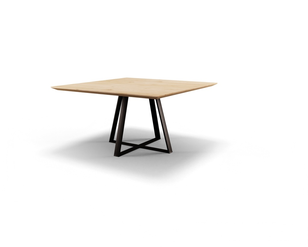 Table Forme carrée en chêne massif pied W 1