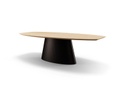 Table Forme demi ovale en chêne massif pied Icone 1