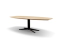 Table Forme demi ovale en chêne massif pied Lumos 1