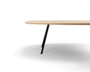 Table Forme demi ovale en chêne massif pieds Cabanne 2