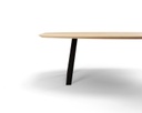 Table Forme demi ovale en chêne massif pieds Caro 3