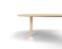 Table Forme demi ovale en chêne massif pieds X plat bois 3