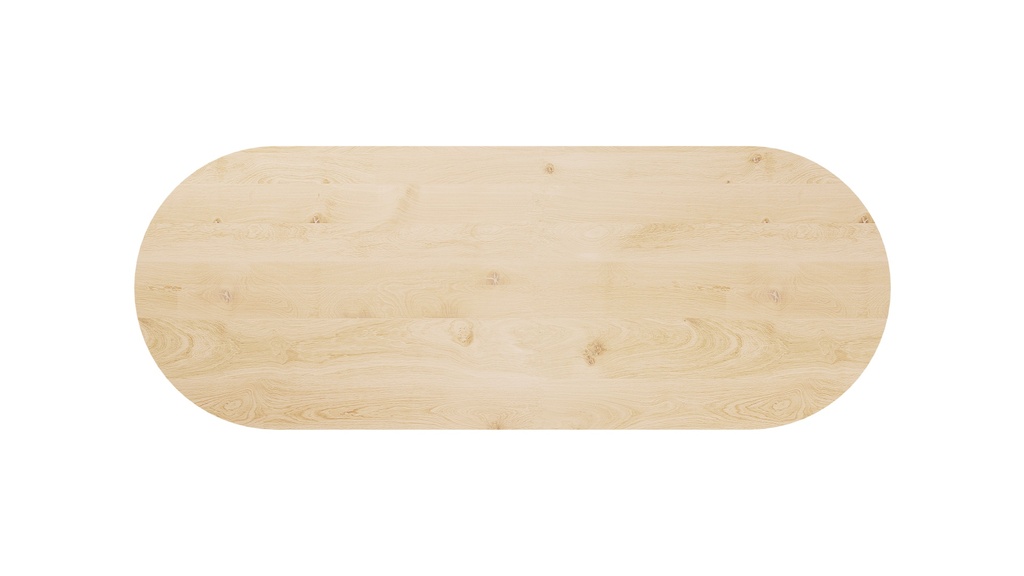 Table Forme langue de chat en chêne massif pied Lumos 2