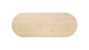 Table Forme langue de chat en chêne massif pieds X plat bois 2