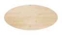 Table Forme ovale classique en chêne massif pied Icone 3