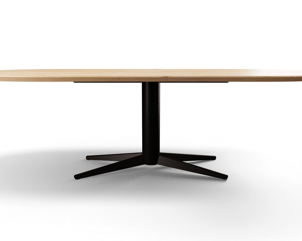 Table Forme ovale classique en chêne massif pied Lumos 3