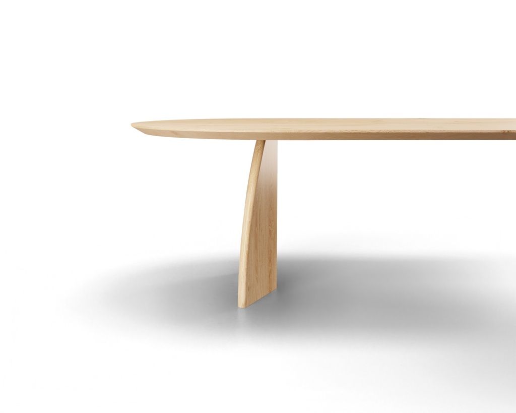 Table Forme ovale classique en chêne massif pieds bois Bel Air 3