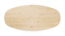 Table Forme ovale danois en chêne massif pied Ovide 2