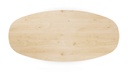 Table Forme ovale danois en chêne massif pieds bois Bel Air 1