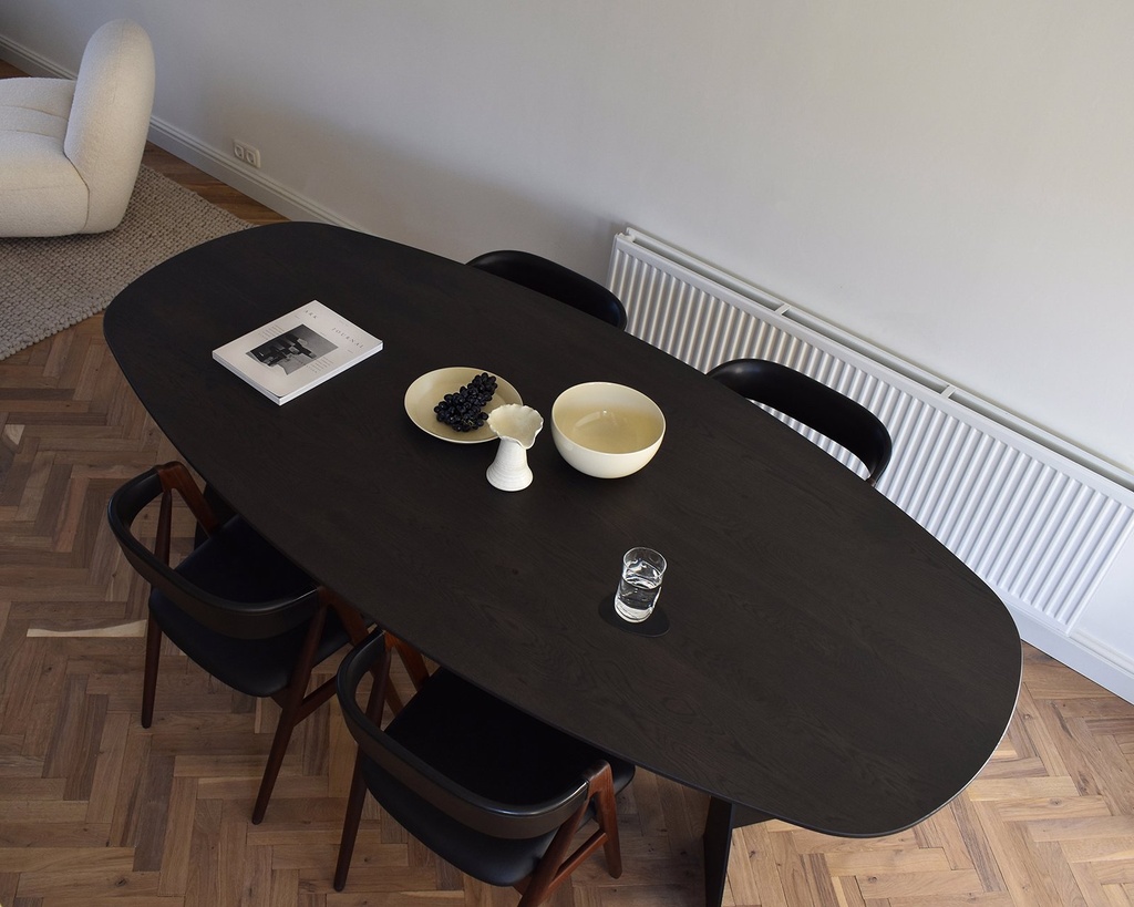 Table Forme ovale danois en chêne massif pieds bois Bel Air 3