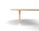Table Forme ovale danois en chêne massif pieds X plat bois 3