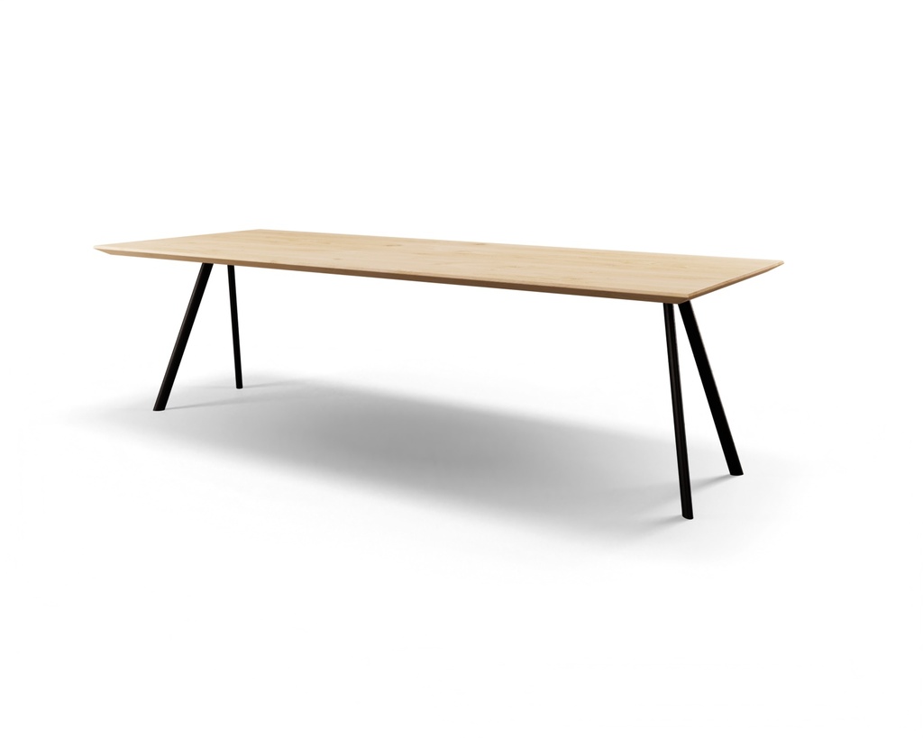 Table Forme rectangle en chêne massif pieds Cabanne 1