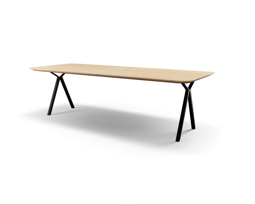 Table Forme rectangle en chêne massif pieds Lazare 1