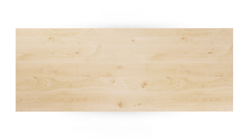 Table Forme rectangle en chêne massif pieds X plat bois 2