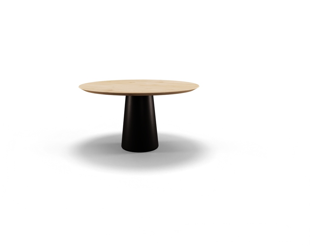 Table Forme ronde en chêne massif pied Rond full 1