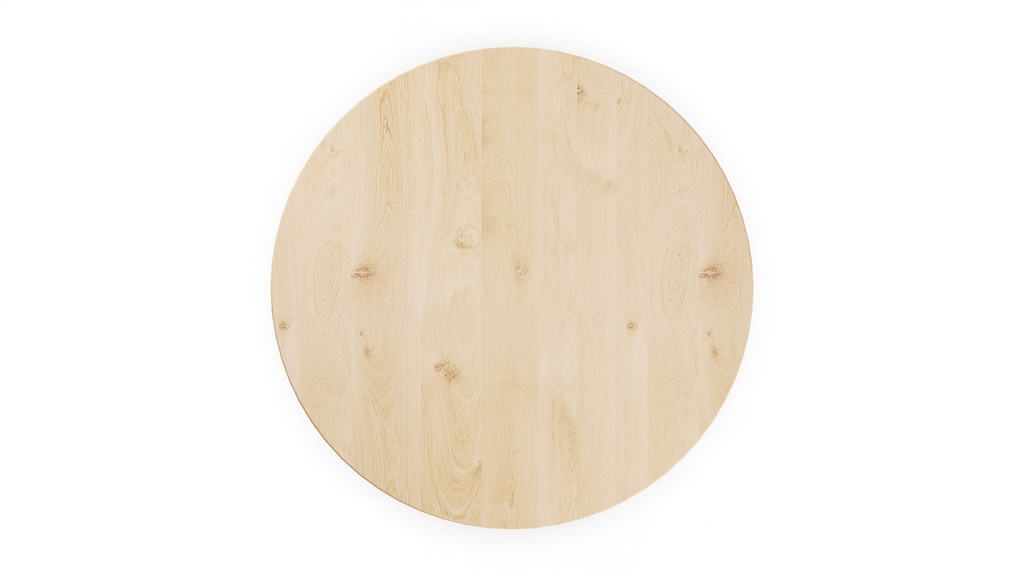 Table Forme ronde en chêne massif pied Rond full 2