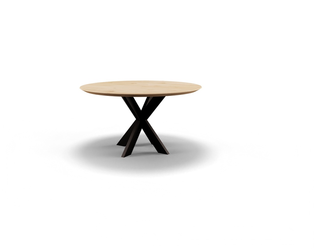 Table Forme ronde en chêne massif pied XX 1