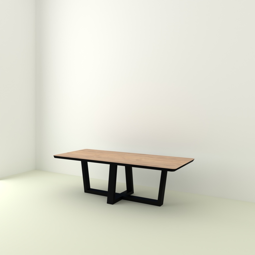 Table Cléopâtre en chêne biseauté 1