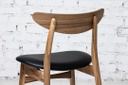 Chaise artisanale Scandinave avec assise tapissée 3