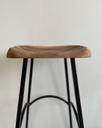 Tabouret haut artisanal sans dossier 1