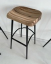 Tabouret haut artisanal sans dossier 5