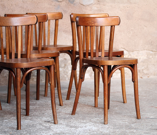 Chaise bistrot en bois 2