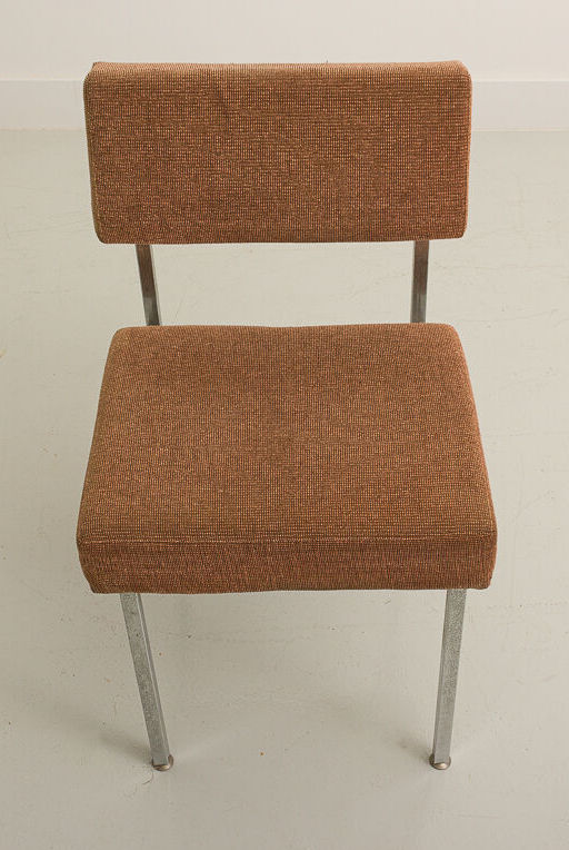 Chaise de bureau avec structure en acier chromé 4