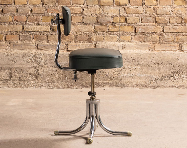 Chaise Vintage Rembourrée industrielle 1