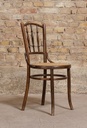 Chaise Bistrot Vintage en Bois Tourné 1