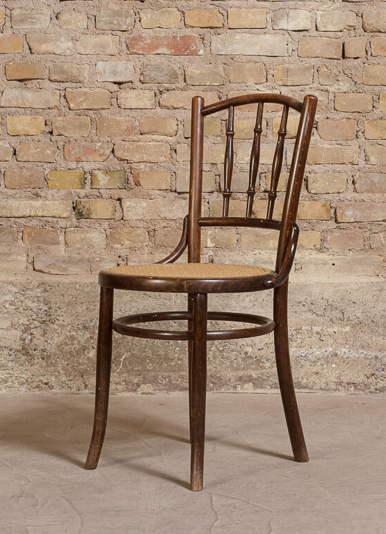 Chaise Bistrot Vintage en Bois Tourné 3