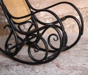 Rocking chair en bois et cannage 3