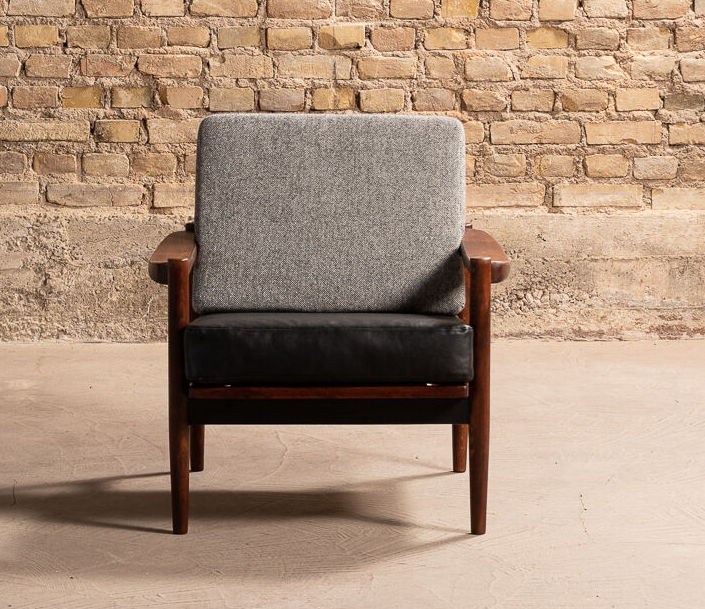 Fauteuil Mid Century rembourré 1