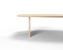 Table Forme demi ovale en chêne massif pieds César 1