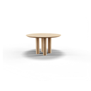 Table Forme ronde en chêne massif pieds Pierre bois 1