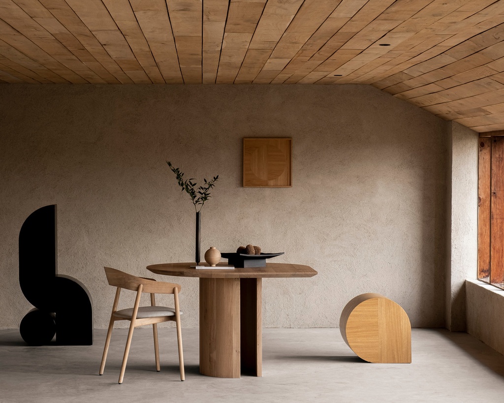 Table Valence ronde en chêne massif 3