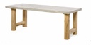 Table Lavezzi béton pieds H bois 1