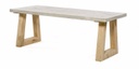 Table Lavezzi béton pieds trapèze bois 2