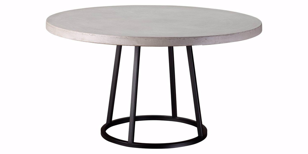 Table Lavezzi béton ronde pieds O rond 1