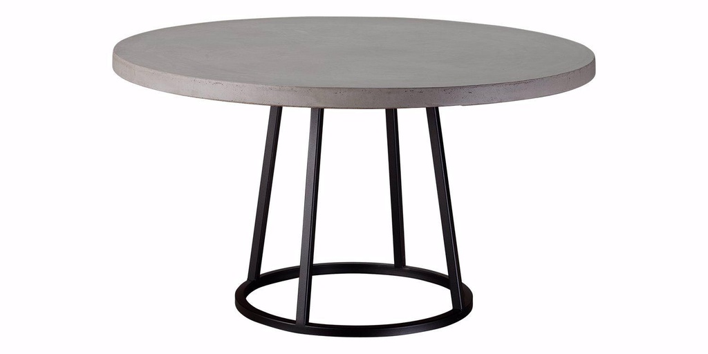 Table Lavezzi béton ronde pieds O rond 2