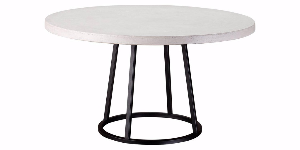 Table Lavezzi béton ronde pieds O rond 3